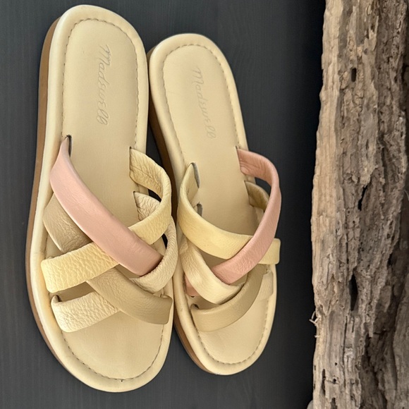Madewell Women's Sandals in Cream and Pink - Picture 1 of 4